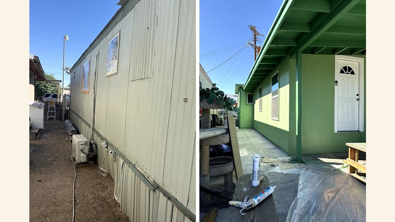 Painting Metal Siding on a Phoenix Mobile Home